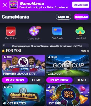 Gamemania Kenya Account & App Registration and Login .